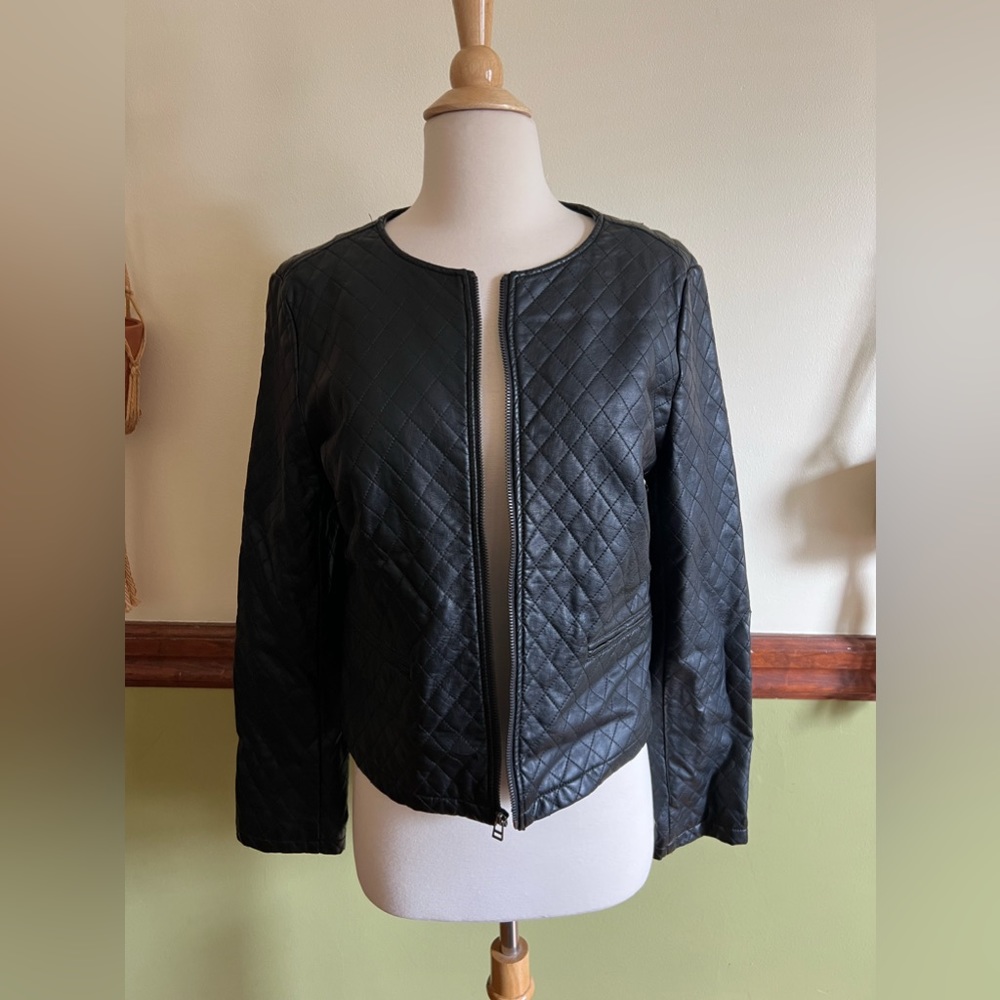Old Navy Quilted “Leather” Jacket